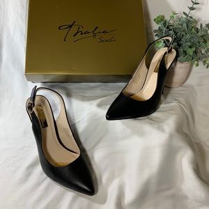 Thalia Sodi Leather Slingback Heels